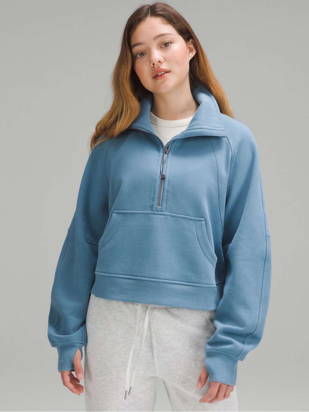 lululemon scuba oversized funnel neck half zip